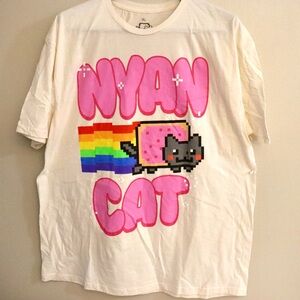 Nyan Cat Pink and Cream T-Shirt